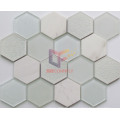 Light Emperador Marble Mix Cracked Ceramic Crystal Mosaic Tile for Decoration (CS252)